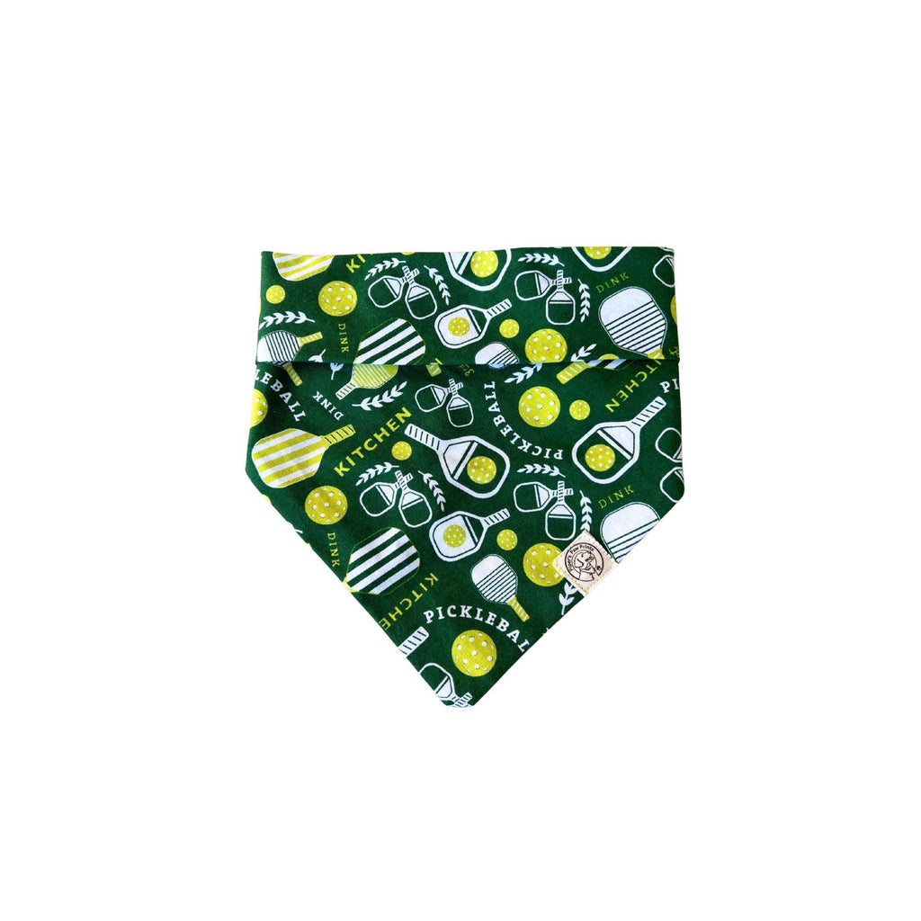 Pickleball Pup (Green) Bandana