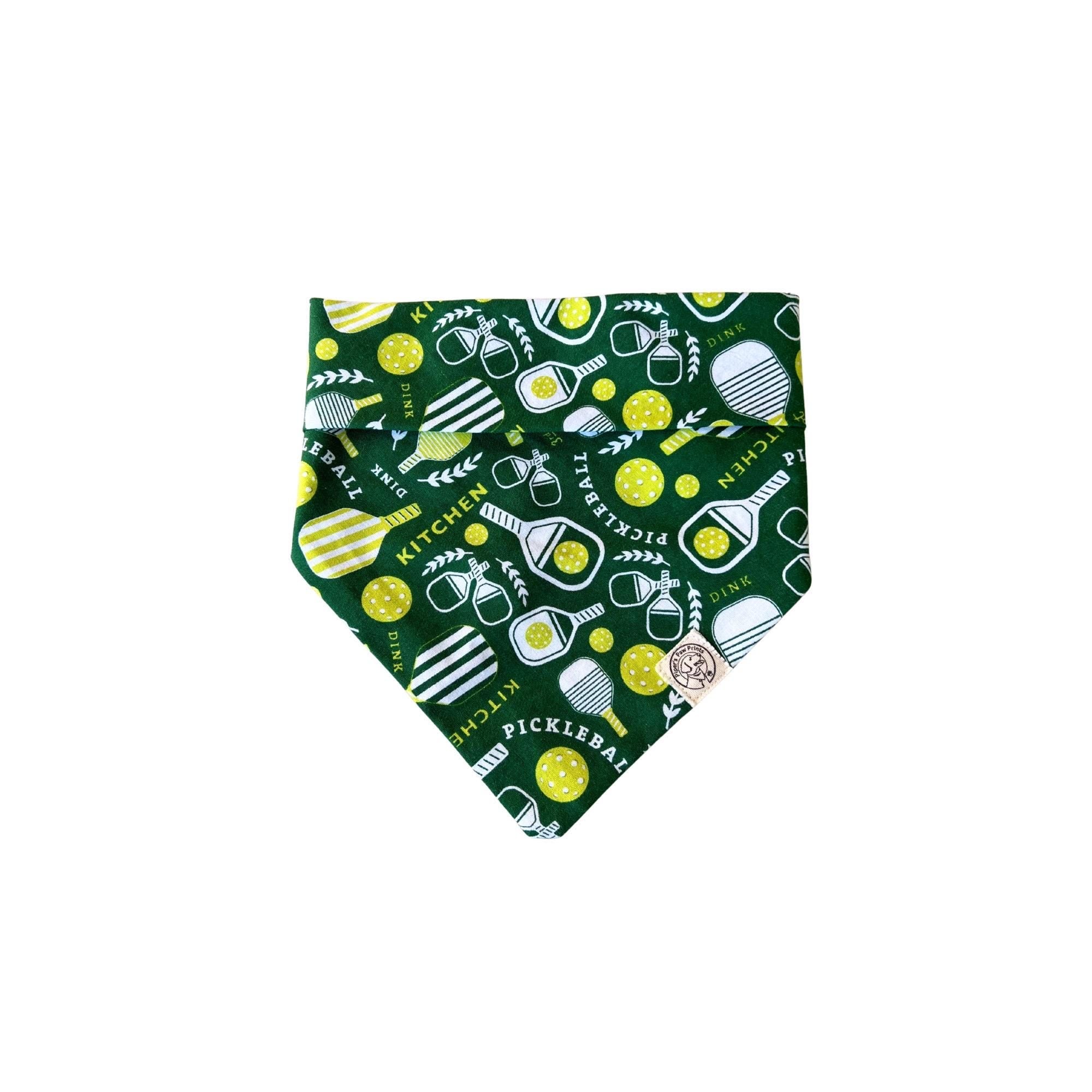 Pickleball Pup (Green) Bandana