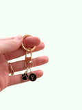 Pup Initial Paw Charm for Ascots & Collars (Black Circle)