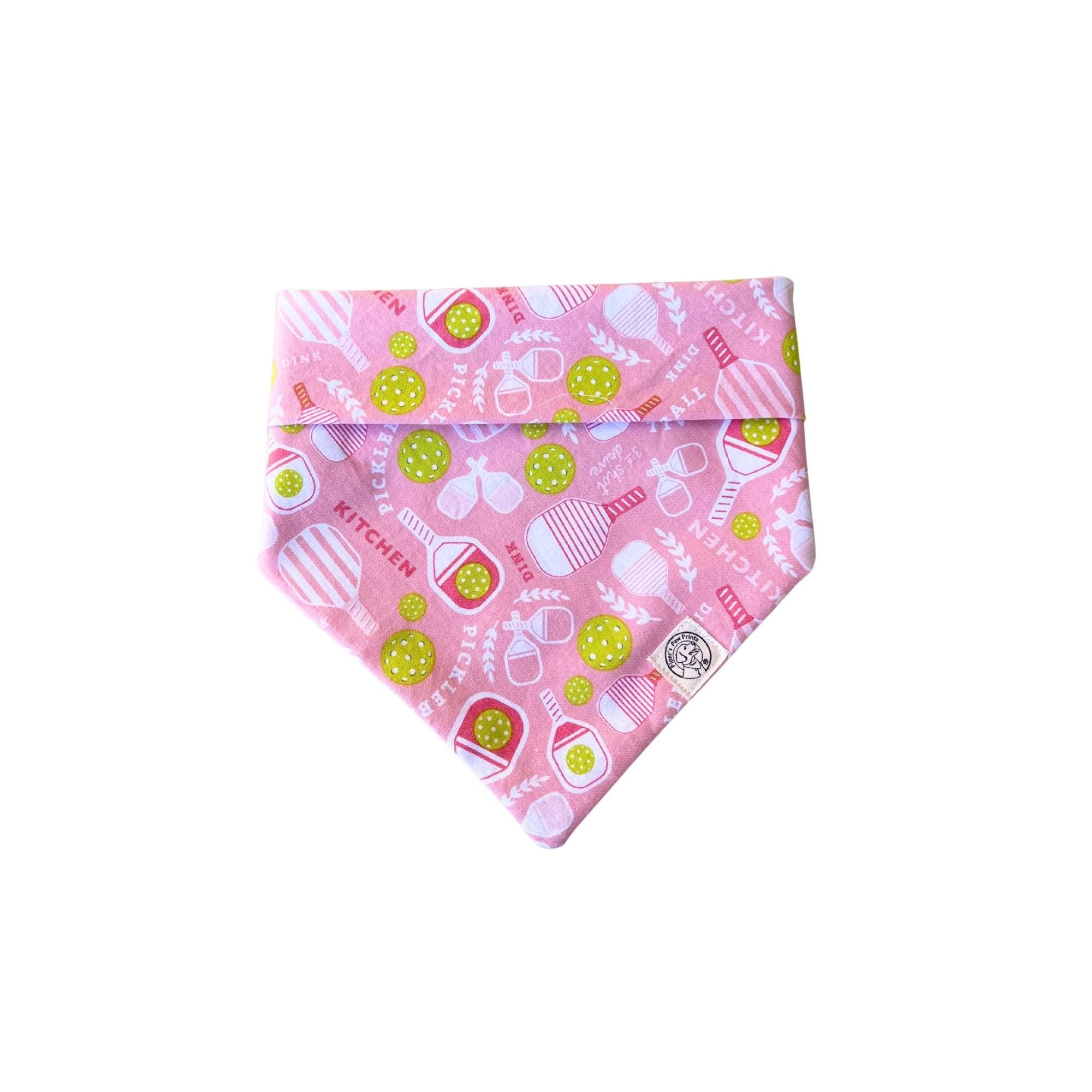 Pickleball Pup (Pink) Bandana